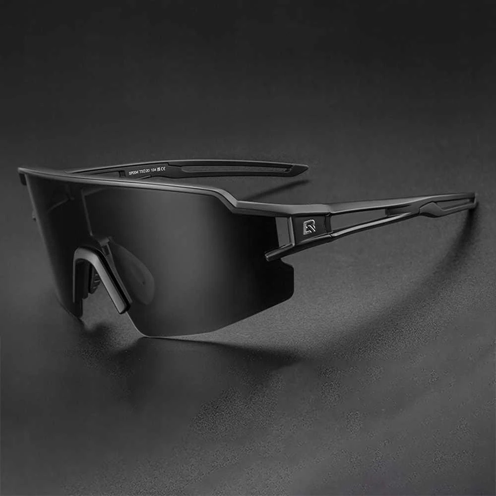 Rockbros Polarized dviratininko akiniai su UV apsauga ir Corrective Insert 14120008006 pilkos spalvos Lenses – juodos spalvos