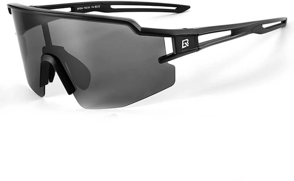 Rockbros Polarized dviratininko akiniai su UV apsauga ir Corrective Insert 14120008006 pilkos spalvos Lenses – juodos spalvos