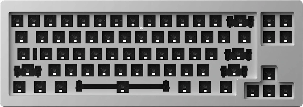 Akko MonsGeek M7 VIA Barebone Žaidimų klaviatūra, 65%, Hot-Swappable, RGB, ANSI išdėstymas – sidabro spalvos