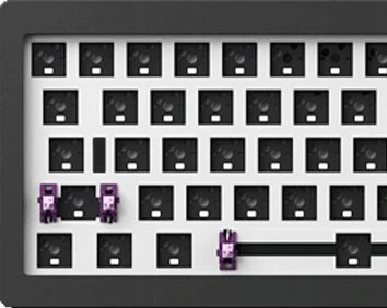 Akko MonsGeek M7 VIA Barebone žaidimų klaviatūra, 65%, Hot-Swappable, RGB, ANSI išdėstymas – juodos spalvos