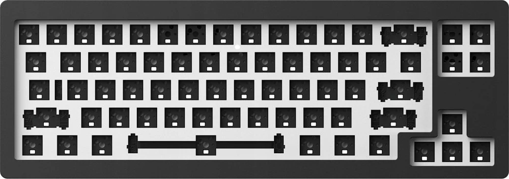 Akko MonsGeek M7 VIA Barebone žaidimų klaviatūra, 65%, Hot-Swappable, RGB, ANSI išdėstymas – juodos spalvos