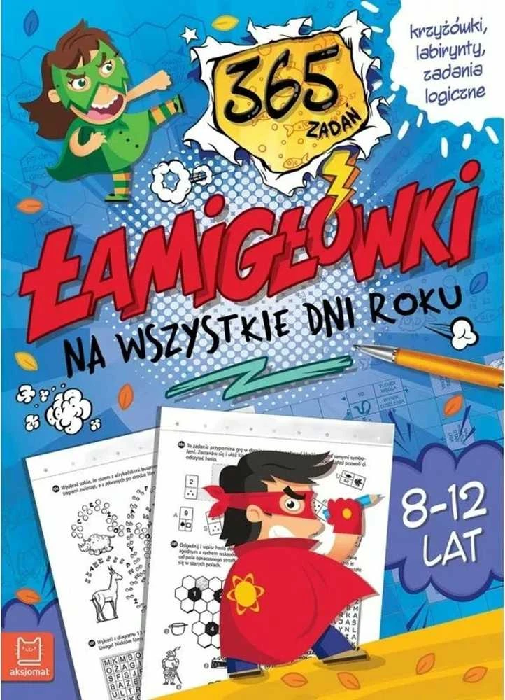 Aksjomat PRINCAS. Kryžiažodžiai, labirintai, 8-12 m., mėlyna