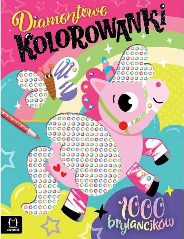 Aksjomat Aksominės spalvinimo knygelės su vienaragiu, 1000 blizgučių KS1050