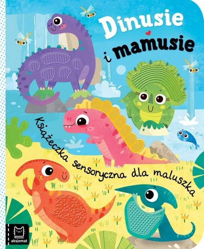 Aksjomat Knyga sensoryczna Dinusie i mamusie KS1051 – interaktyvi dinozaurų knygelė