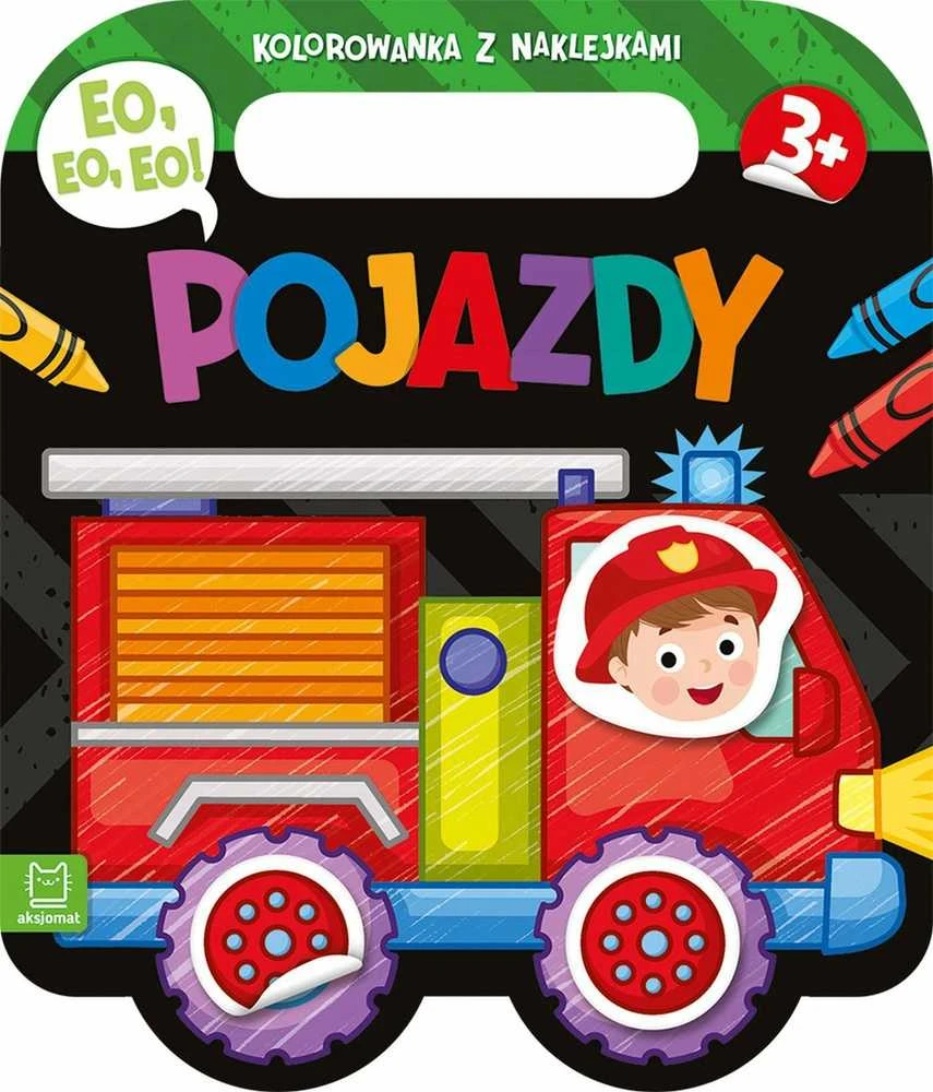Aksjomat Taip, taip, taip! Transporto priemonių spalvinimo puslapis su lipdukais 38757