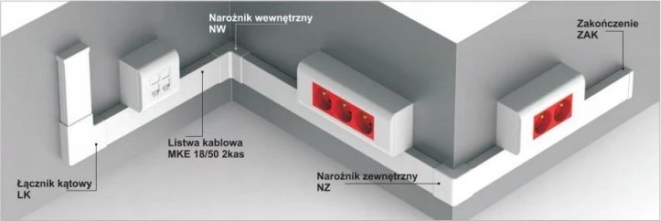 Akssj AKS juostelė 40x40 2M šviesios medienos pakuotė-15vnt. 111463