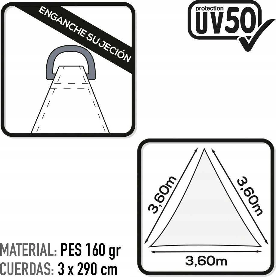 Aktive Aktyvus SUN SHADE UV50 PROT TRIANGULAR