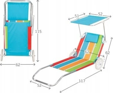 Aktyvus AKTIVE-FOLD SUN BED ALU W/ WH