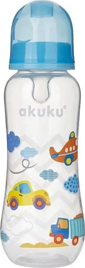 Akuku maitinimo buteliukas 250 ml su silikoniniu žinduku, mašinos