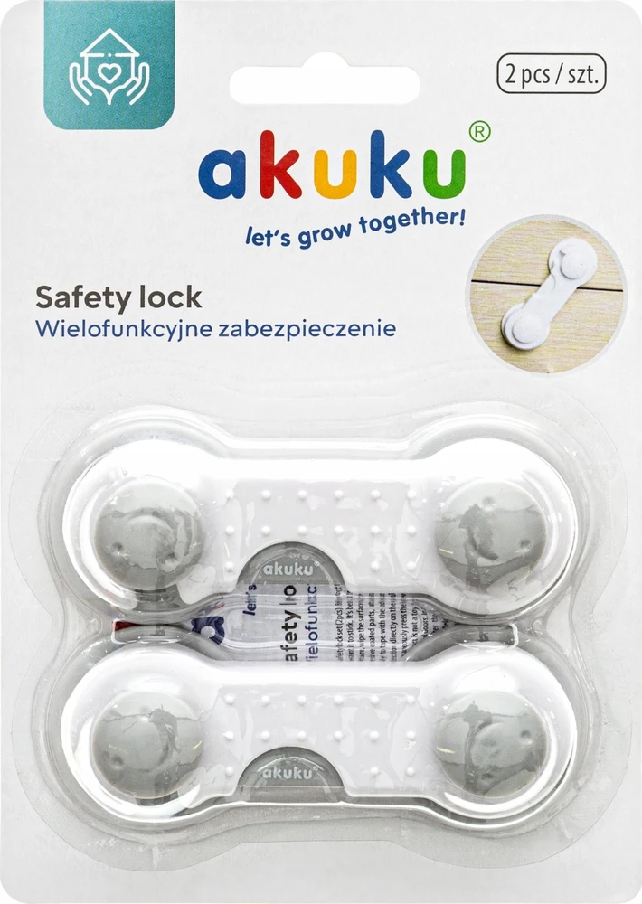 Akuku stalčių apsauga (2 vnt.), pilka, A0649