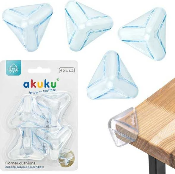 Akuku kampų apsauga (4 vnt.), permatoma, skaidri, A0652