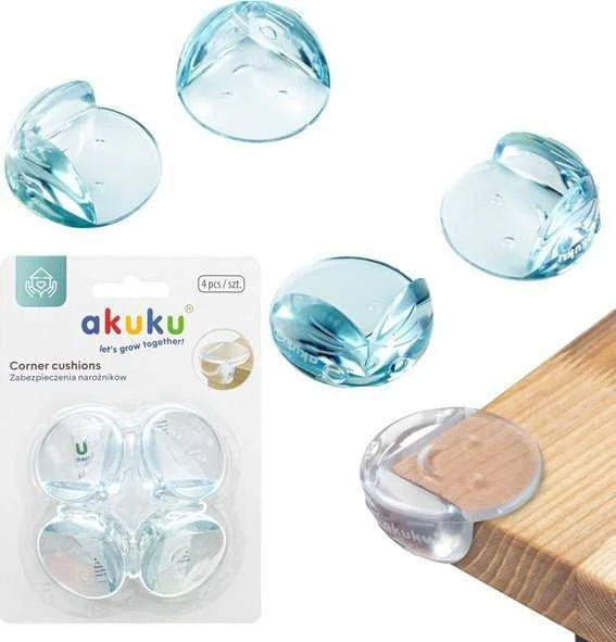 Akuku kampų apsauga (4 vnt.), permatoma, skaidri, A0653