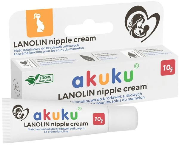 Akuku natūralus spenelių kremas su lanolinu, A0713