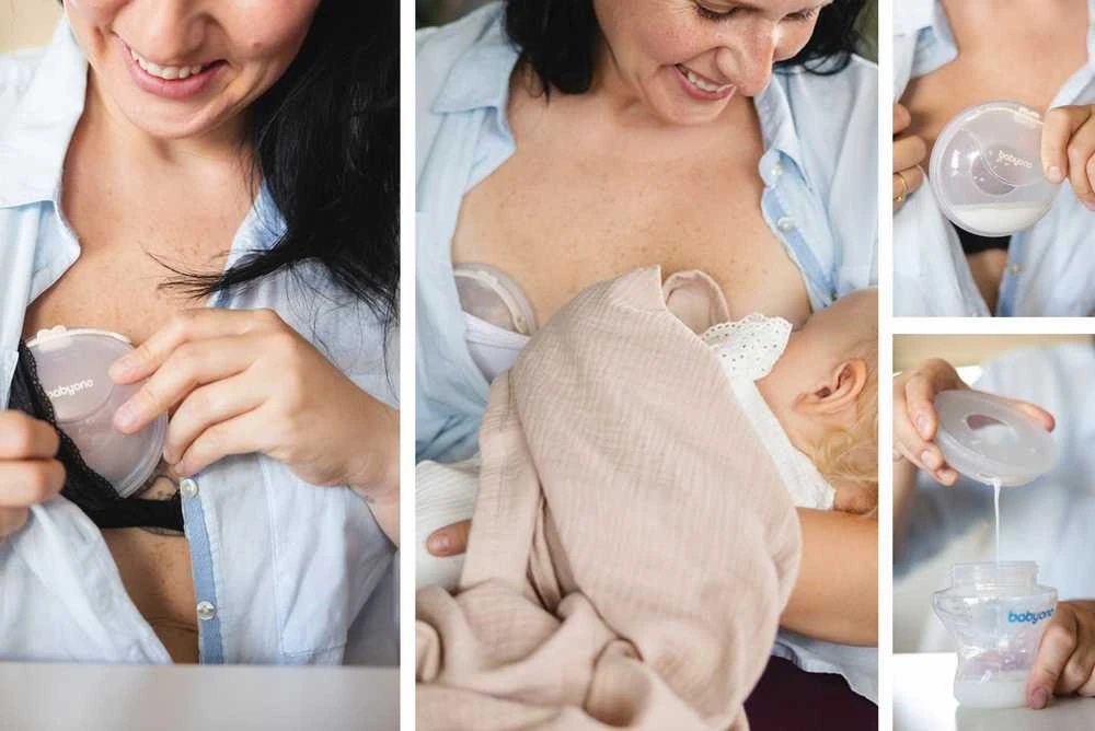 Akuku Baby Ono Silikoninis pieno surinkėjas BabyOno 2in1, 2 vnt.