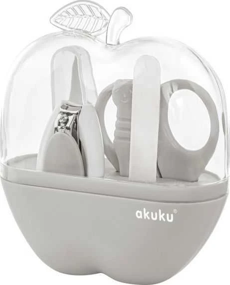 AKUKU kūdikių priežiūros rinkinys obuolio dėžutėje, pilkas, A0473