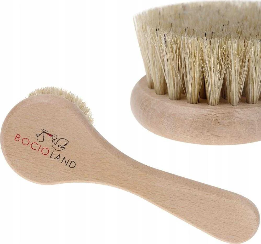 Akuku Bocioland medinis, natūralių palukų, didelis šepetys, BOC0536