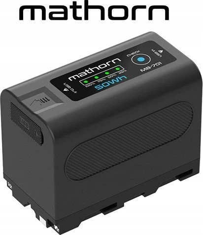 Akumulatorius Astar Bateria Mathorn MB-701 6700mAh 50Wh USB-C LED, skirtas NP-F770