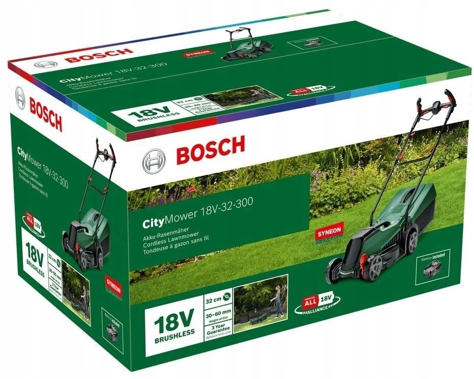 Bosch akumuliatorinė vejapjovė CityMower 18V-32-300 pilnas komplektas