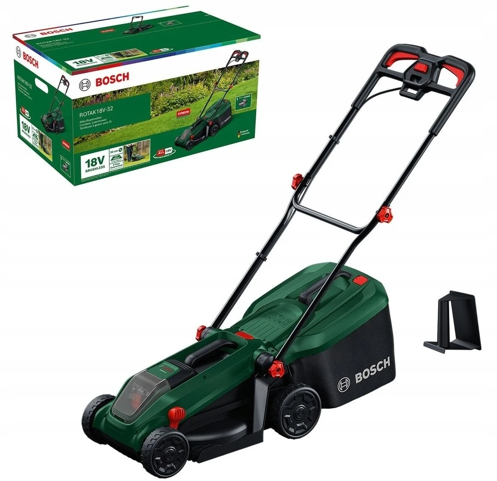 Akumuliatorinė vejapjovė Bosch Rotak 18V-32; 18 V; 32 cm (be akumuliatoriaus ir pakrovėjo)