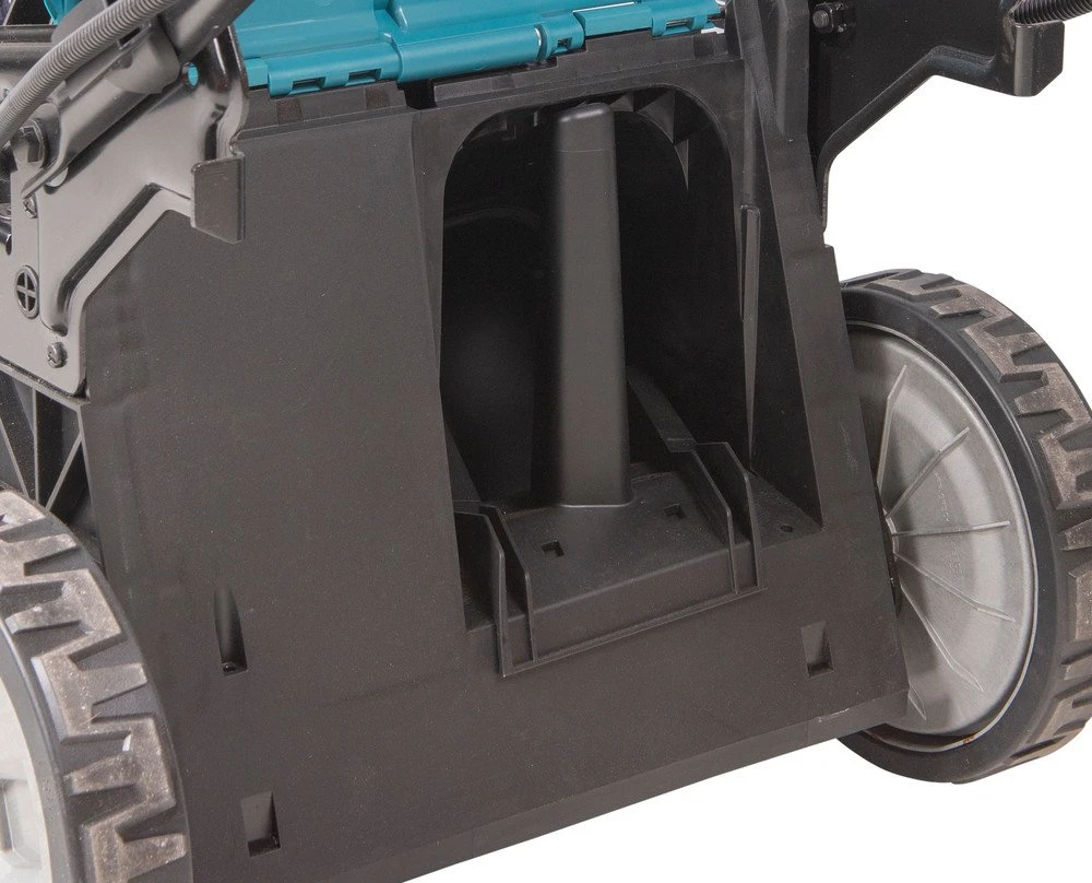 Makita DLM481Z akumuliatorinė vejapjovė 2x18V, 48cm, savaeigė, 4 viename (pjovimas/rinkimas/mulčiavimas/galinis išmetimas), 27,1kg, plastikinis korpusas, be akumuliatorinio ir krovinio