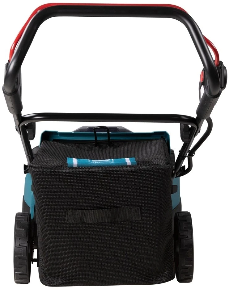 Makita DLM538Z akumuliatorinė vejapjovė 2 x 18 V, 53 cm, 4 viename (pjovimas / surinkimas / mulčiavimas / išmetimas į galą), 25,5kg, plastikinis korpusas, be akumuliatorinio ir krovinio
