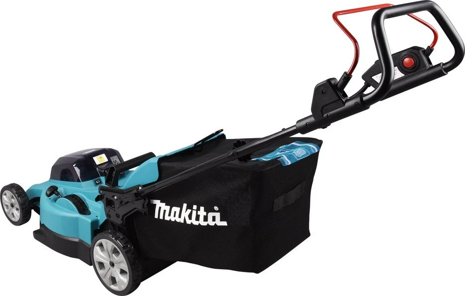Makita DLM480Z Akumuliatorinė vejapjovė 2X18V, 48cm, 4/1 (Pjovimas/Surinkimas/Mulčiavimas/Galinis išmetimas), 24,5kg, Plastikinis korpusas, Be akumuliatorių ir kroviklio!