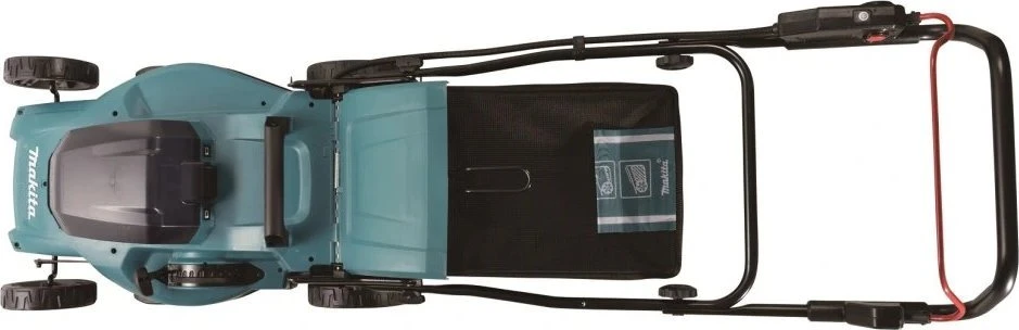 Makita DLM480Z Akumuliatorinė vejapjovė 2X18V, 48cm, 4/1 (Pjovimas/Surinkimas/Mulčiavimas/Galinis išmetimas), 24,5kg, Plastikinis korpusas, Be akumuliatorių ir kroviklio!