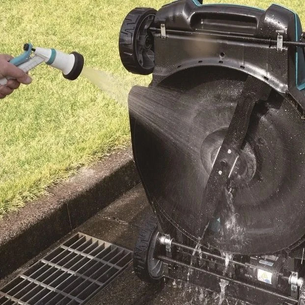 Makita DLM480Z Akumuliatorinė vejapjovė 2X18V, 48cm, 4/1 (Pjovimas/Surinkimas/Mulčiavimas/Galinis išmetimas), 24,5kg, Plastikinis korpusas, Be akumuliatorių ir kroviklio!