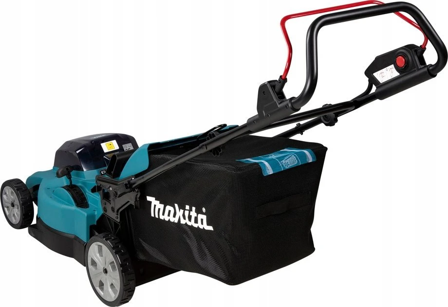 Makita DLM480Z Akumuliatorinė vejapjovė 2X18V, 48cm, 4/1 (Pjovimas/Surinkimas/Mulčiavimas/Galinis išmetimas), 24,5kg, Plastikinis korpusas, Be akumuliatorių ir kroviklio!