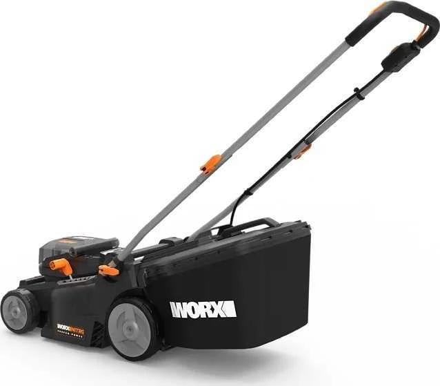 WORX Nitro akumuliatorinė vejapjovė, 37 cm pjovimo plotis, 40 l talpa, WG737E