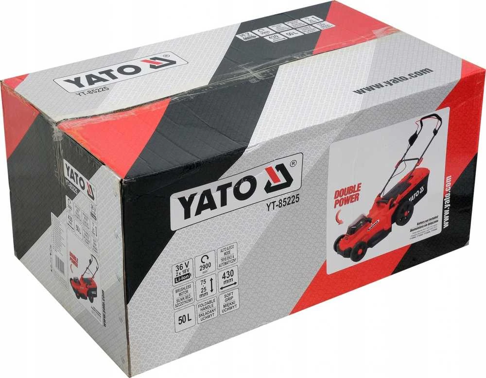 Yato Toya Sa Poland Akumuliatorinė stumdoma žoliapjovė | 2X18V 43 cm 2X4AH (YT-85224)