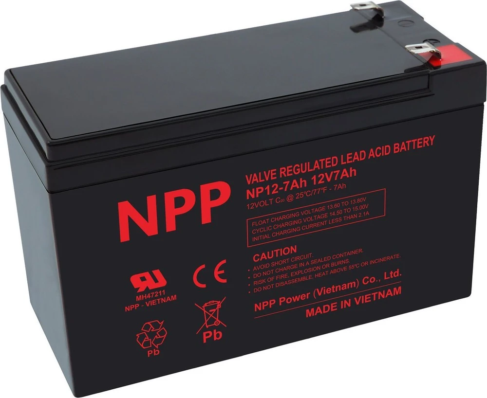 None Akumuliatorius NPP, 12V 7Ah, NP12-7Ah