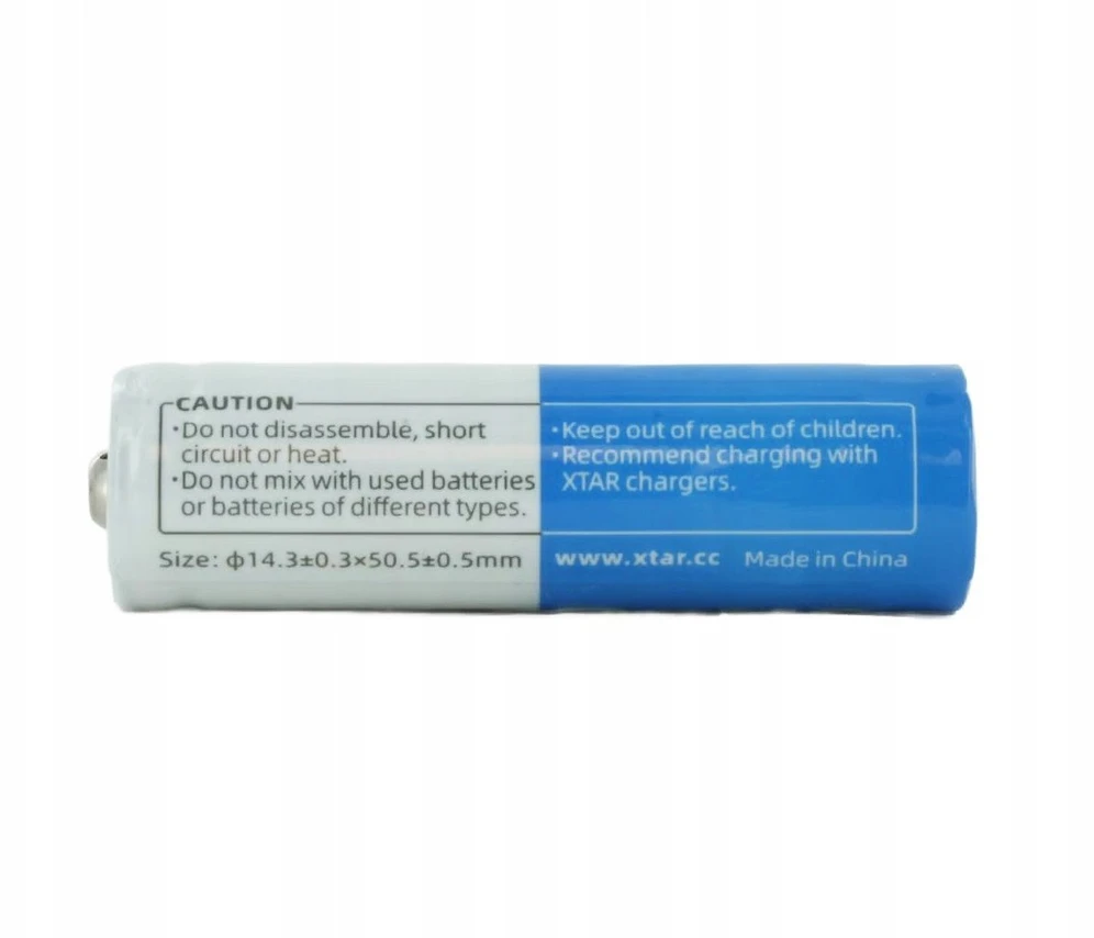Xtar 1200mAh 3,6V 14500 AA akumuliatorius su PCB