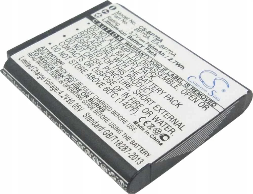 Akumuliatorius Cameron Sino Akumuliatorius Bateria Typu Bp-70a Slb-70a Do Samsung / Cs-bp70a