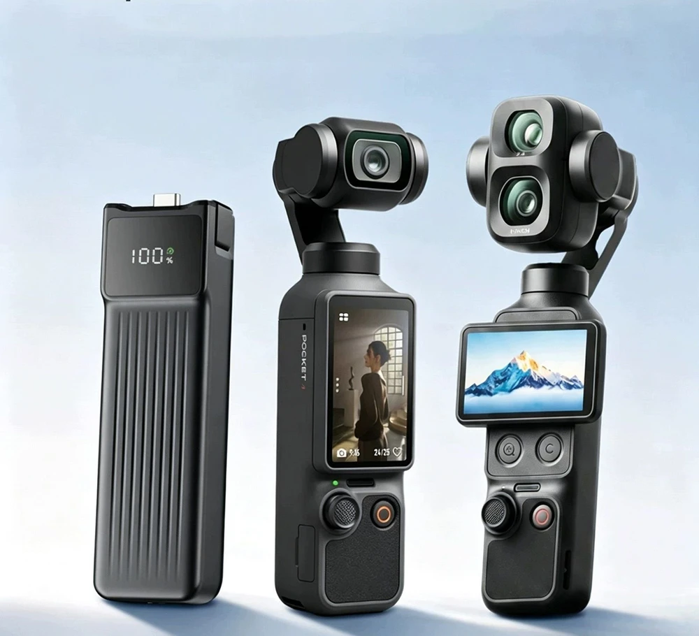 Akumuliatorius Cameron Sino Baterija Hyd112 + Rankena, skirta Dji Osmo Pocket 3 4 4p LED ekranas USB-C / Cs-hyd112mc (SB12338)