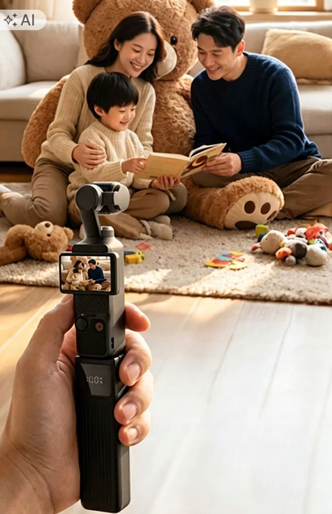 Akumuliatorius Cameron Sino Baterija Hyd112 + Rankena, skirta Dji Osmo Pocket 3 4 4p LED ekranas USB-C / Cs-hyd112mc (SB12338)