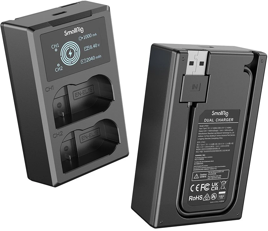 „SmallRig EN-EL15“ fotoaparato akumuliatoriaus ir įkroviklio rinkinys 3820B