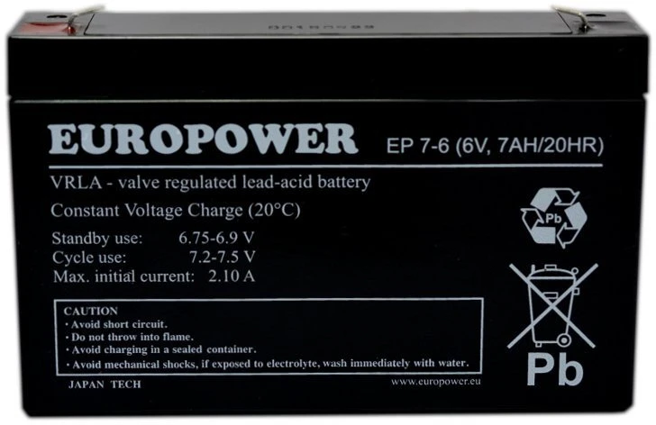 Europower Akumuliatorius EP7-6 EUROPOWER 6V 7AH