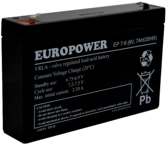 Europower Akumuliatorius EP7-6 EUROPOWER 6V 7AH