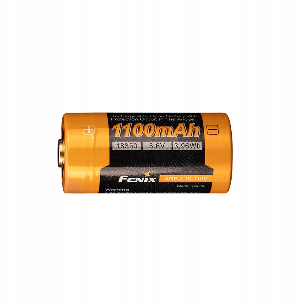 Fenix 18350 1100mAh akumuliatorius iš šono