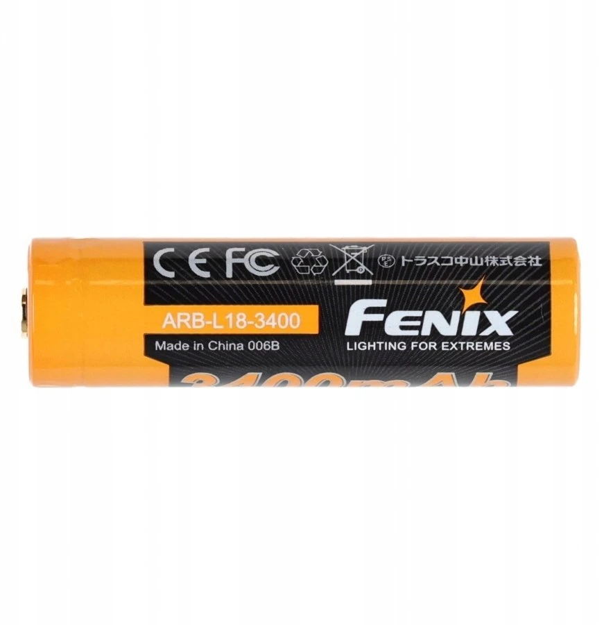 Fenix 18650 3400 mAh baterija su techniniu ženklinimu