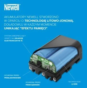 Newell pakaitinė LP-E6P baterija skirta Canon