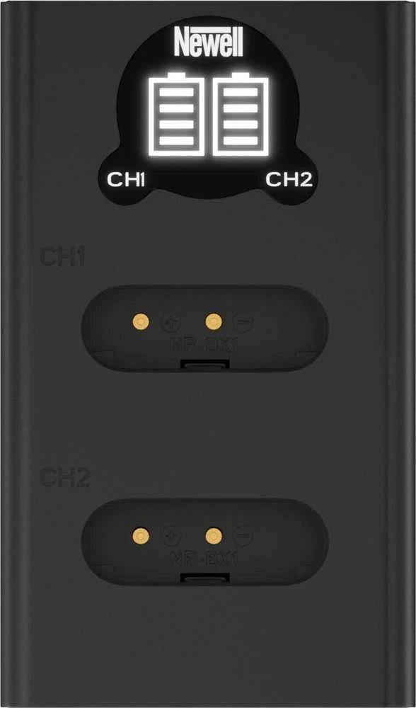 Dviejų kanalų įkroviklio rinkinys ir dvi NP-BX1 baterijos Newell DL-USB-C, skirtos Sony