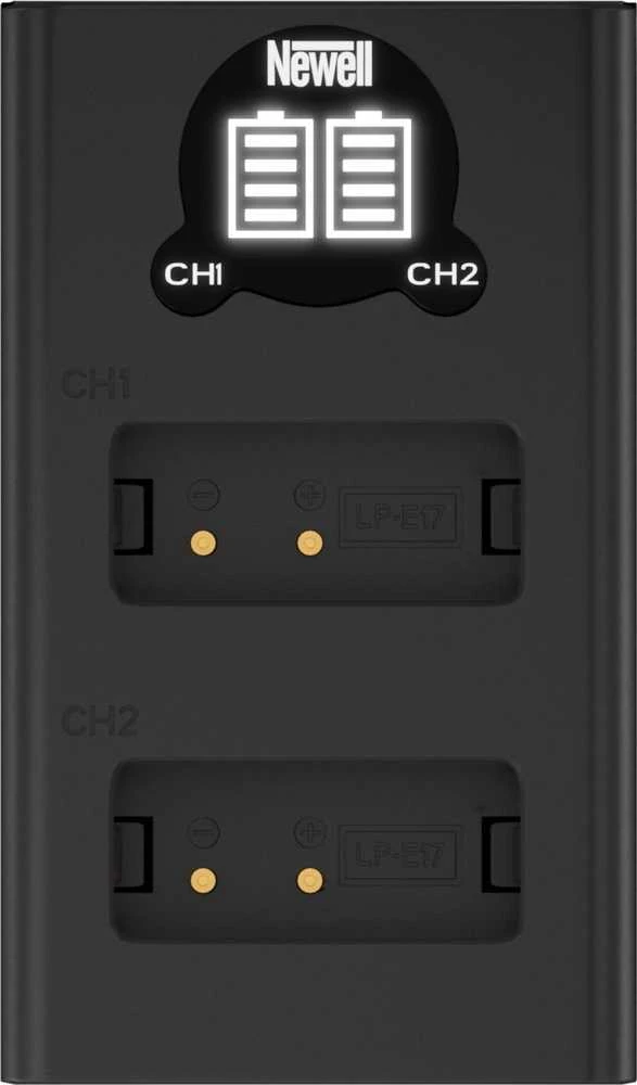 Akumuliatorių Įkroviklio Rinkinys - Newell DL-USB-C Dviejų Kanalų Įkroviklis LP-E17 Akumuliatoriams