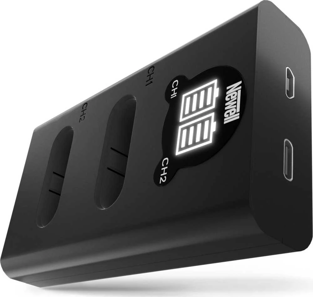 Dviejų kanalų įkroviklio rinkinys ir dvi NP-BX1 baterijos Newell DL-USB-C, skirtos Sony