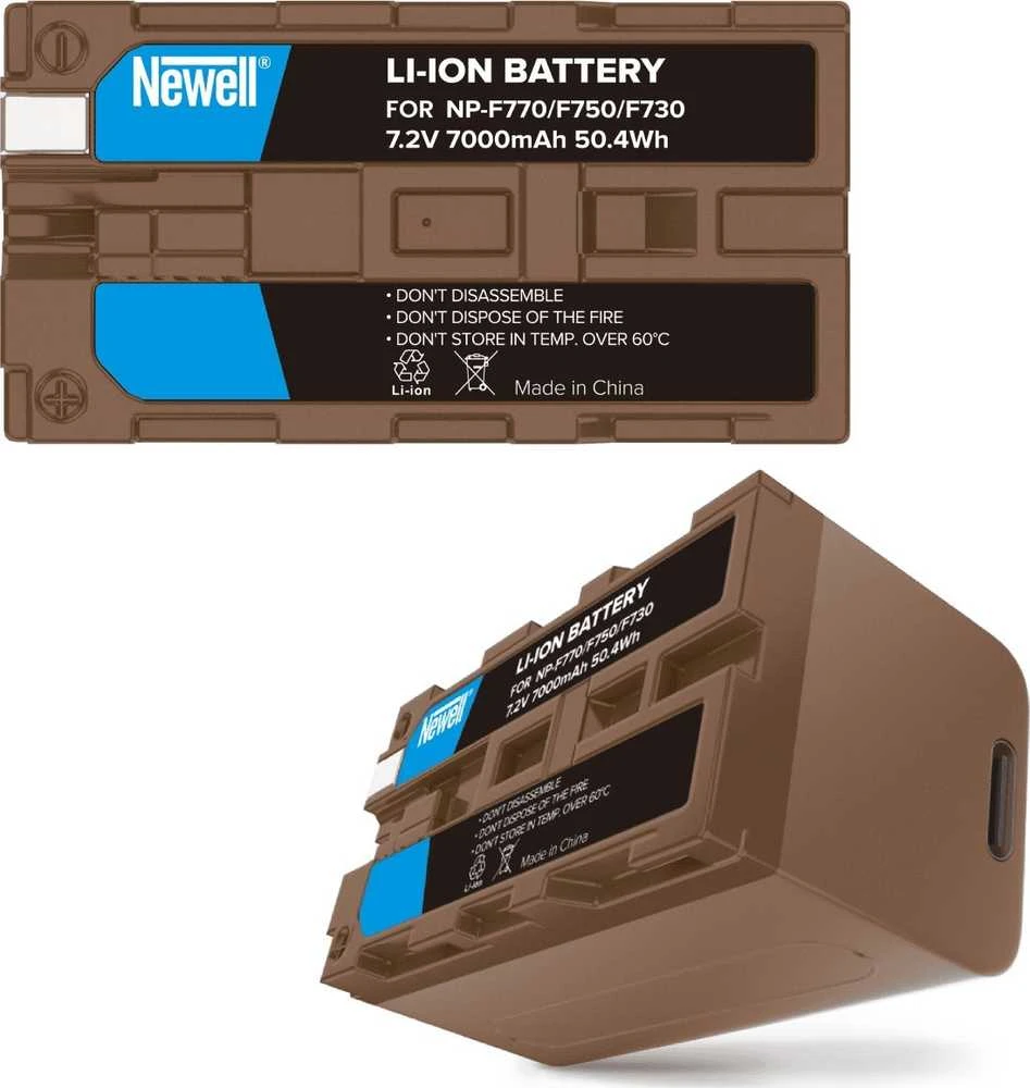 Newell keičiama baterija NP-F770 USB-C, skirta Sony