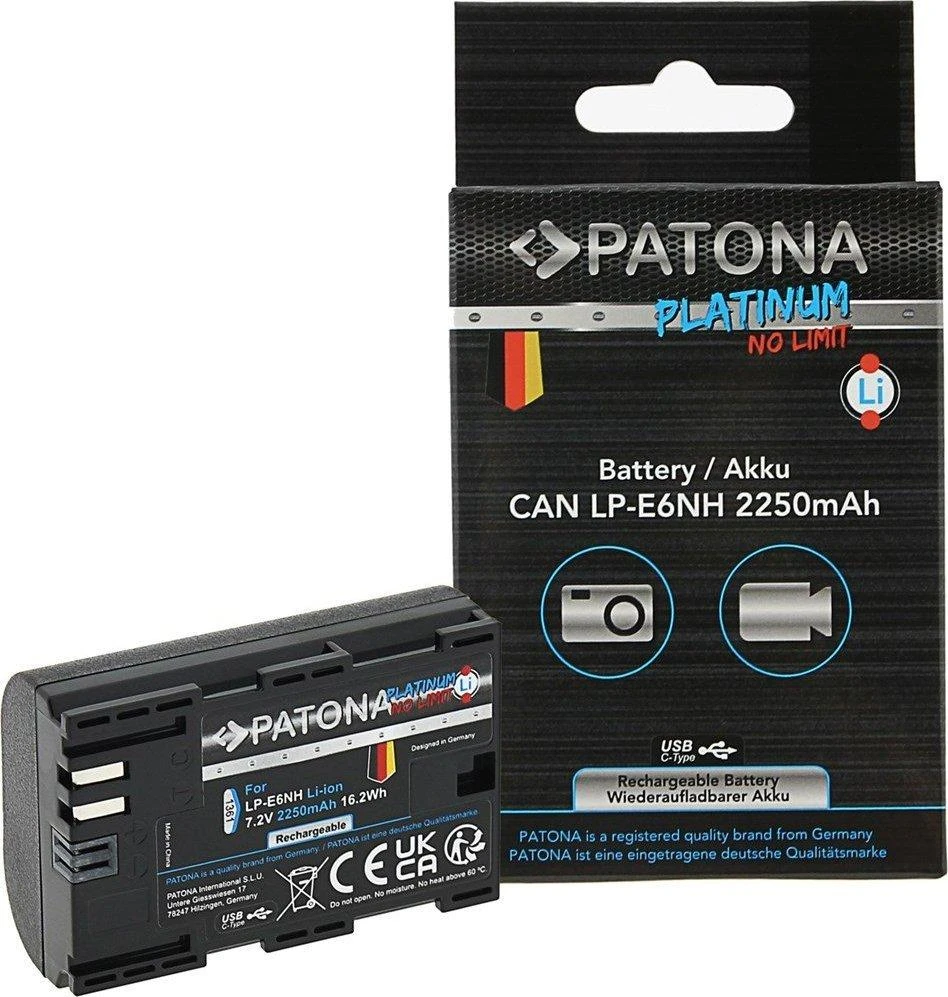 PATONA 1361 fotoaparato / vaizdo kameros baterija ličio jonų (Li-Ion) 2250 mAh