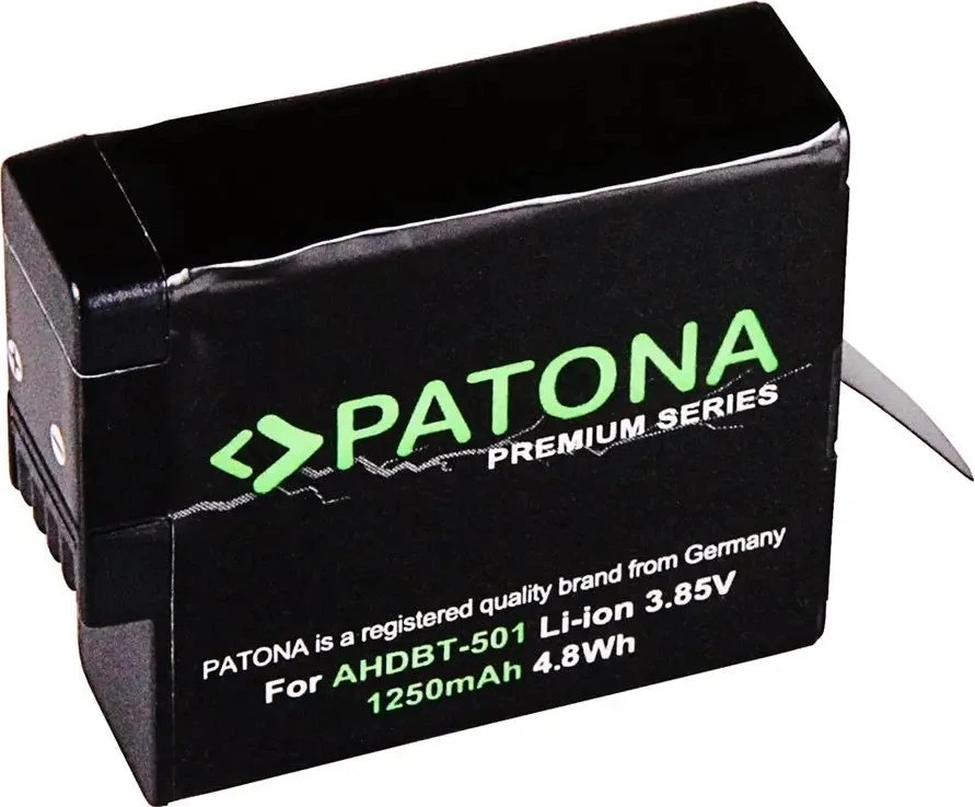 Akumuliatorius Patona, skirta fotoaparatui / kamerai, ličio jonų (Li-Ion) 1250 mAh