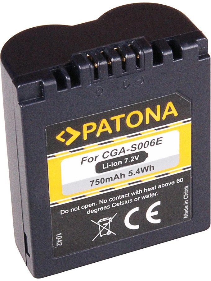 Akumuliatorius Patona Patona fotobaterie pro Panasonic CGA-S006E 750mAh