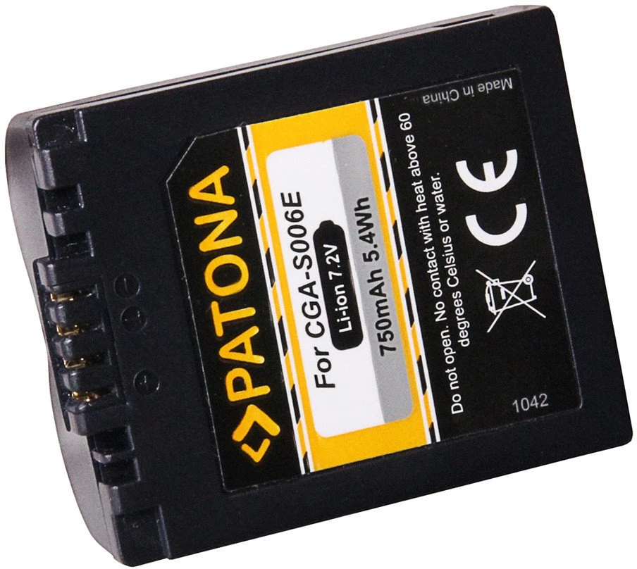 Akumuliatorius Patona Patona fotobaterie pro Panasonic CGA-S006E 750mAh